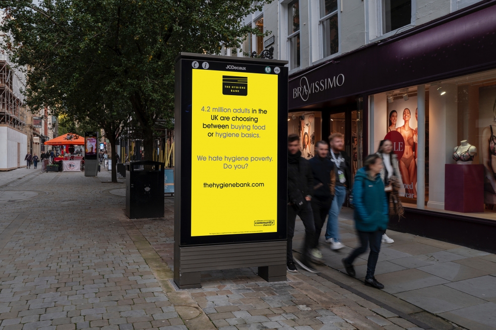 The Hygiene Bank launches UK wide campaign with support JCDecaux Community Channel’ 