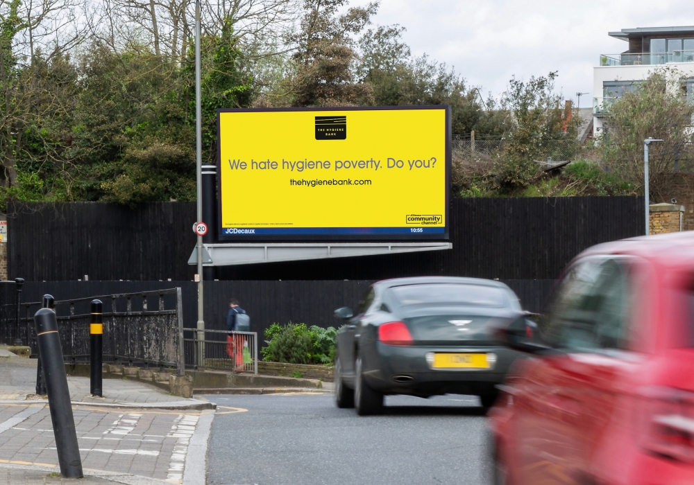 The Hygiene Bank launches UK wide campaign with support JCDecaux Community Channel’ 